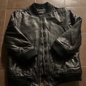 Mayoral Matte Black Faux LeatherJacket